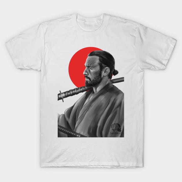 Samurai Milo Ventimiglia T-Shirt by RachelMBradyART